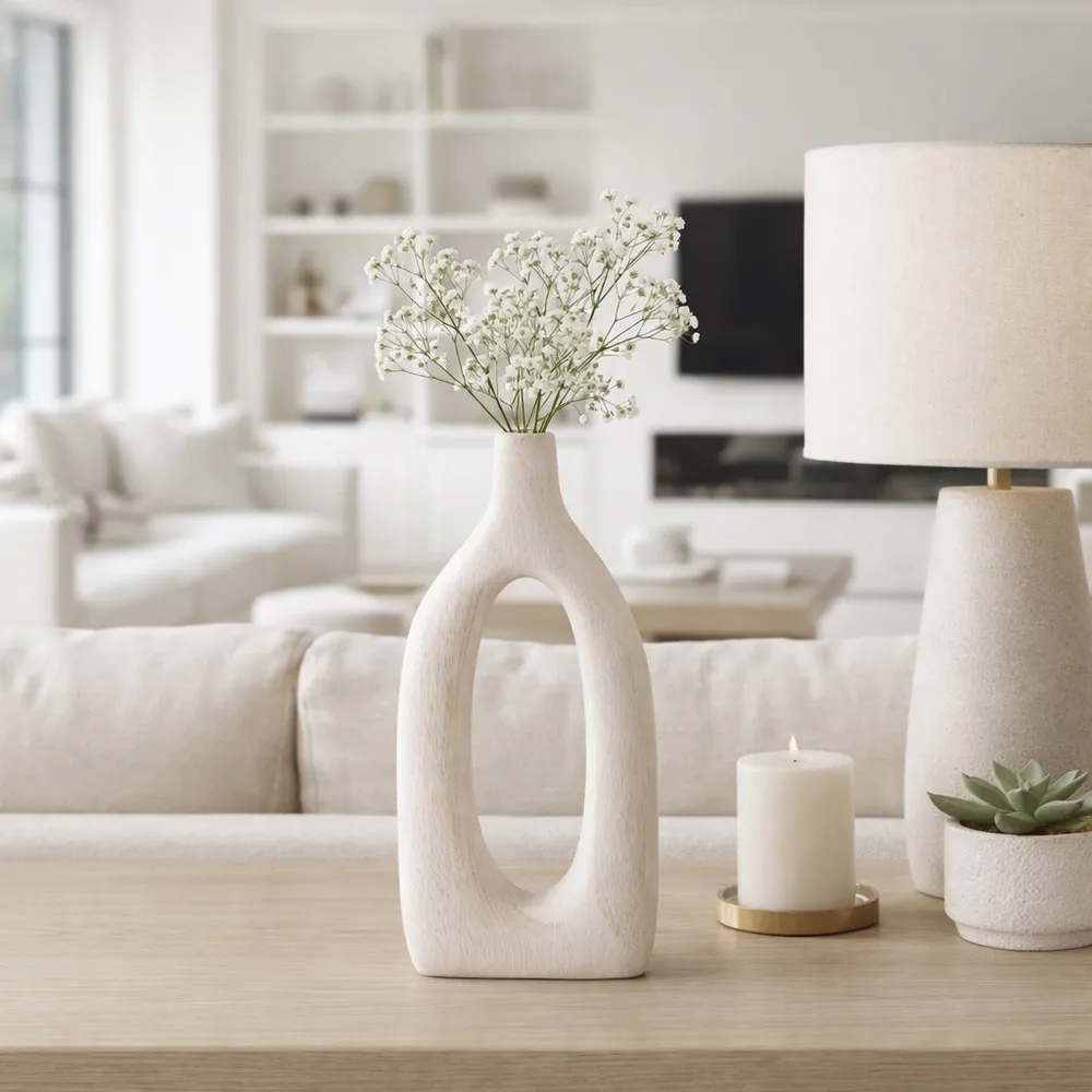 GRAYSONHAM WHITE VASE 14 (IN)