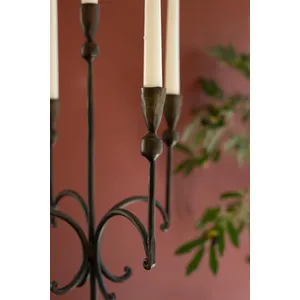 Forged-Iron Rustic Five Taper Candelabra 3