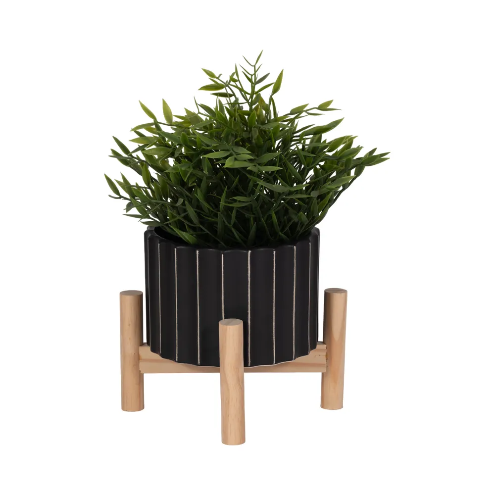 CLAXTONFIELD BLACK PLANTER 6 (IN)