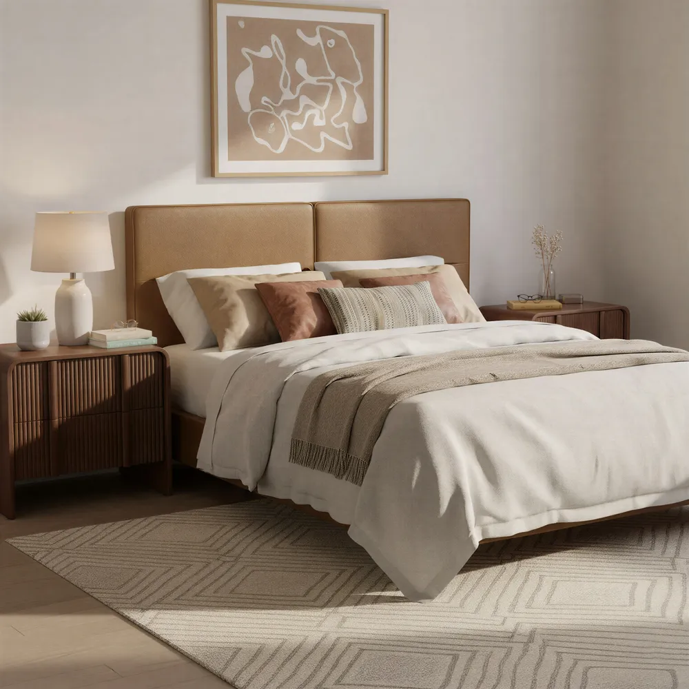 Cove Floating Queen Headboard Brown