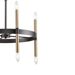 Notre Dame 24'' Wide 6-Light Chandelier - Oil Rubbed Bronze and Gold 4
