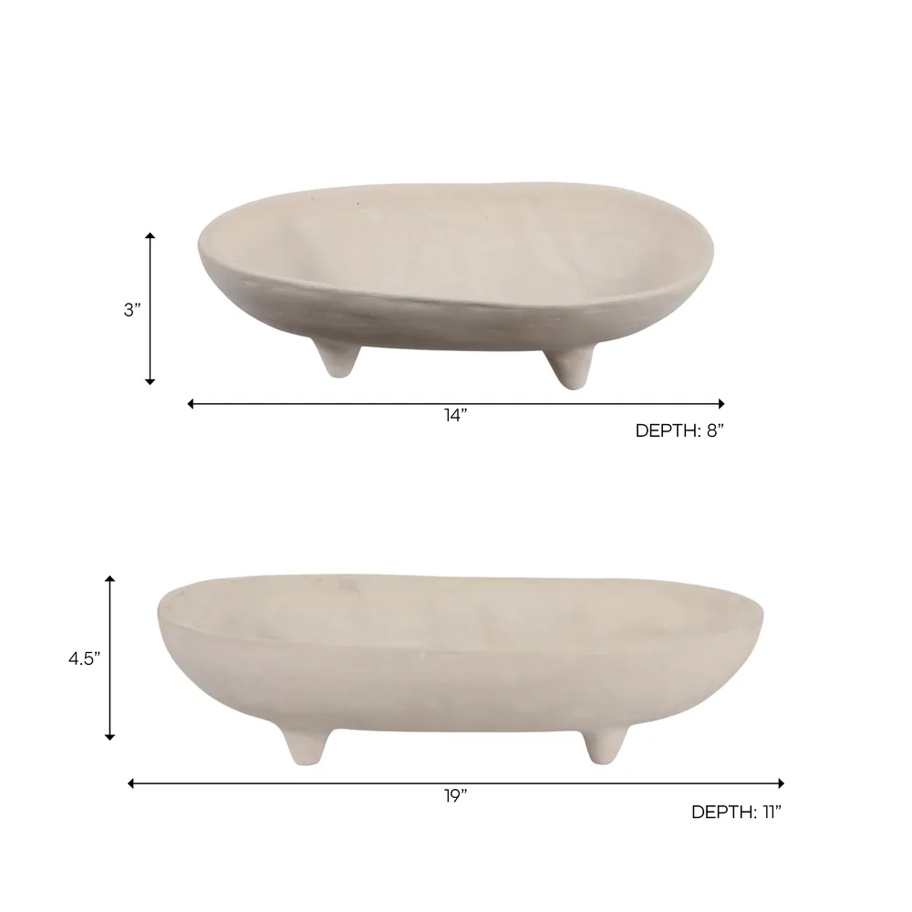 FLEMMINGMOOR SET OF 2 IVORY BOWLS 5 (IN)