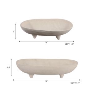 FLEMMINGMOOR SET OF 2 IVORY BOWLS 5 (IN) 10