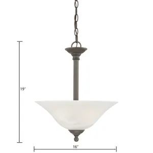 Riva 16'' Wide 3-Light Pendant - Painted Bronze 2