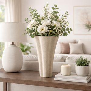 ENSLEYMILL TAUPE VASE 16 (IN) 2