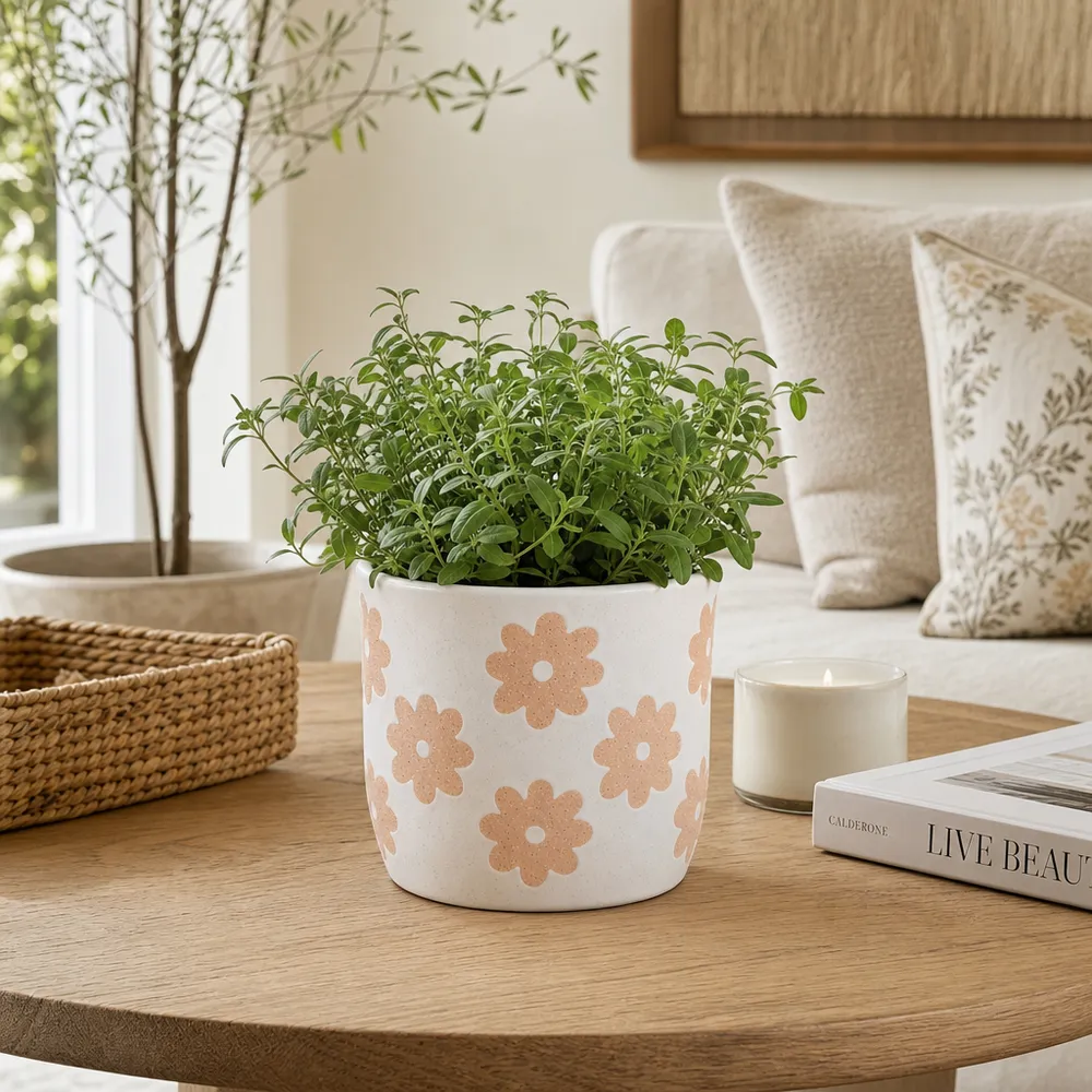 BELDENTON WHITE PLANTER 6 (IN)