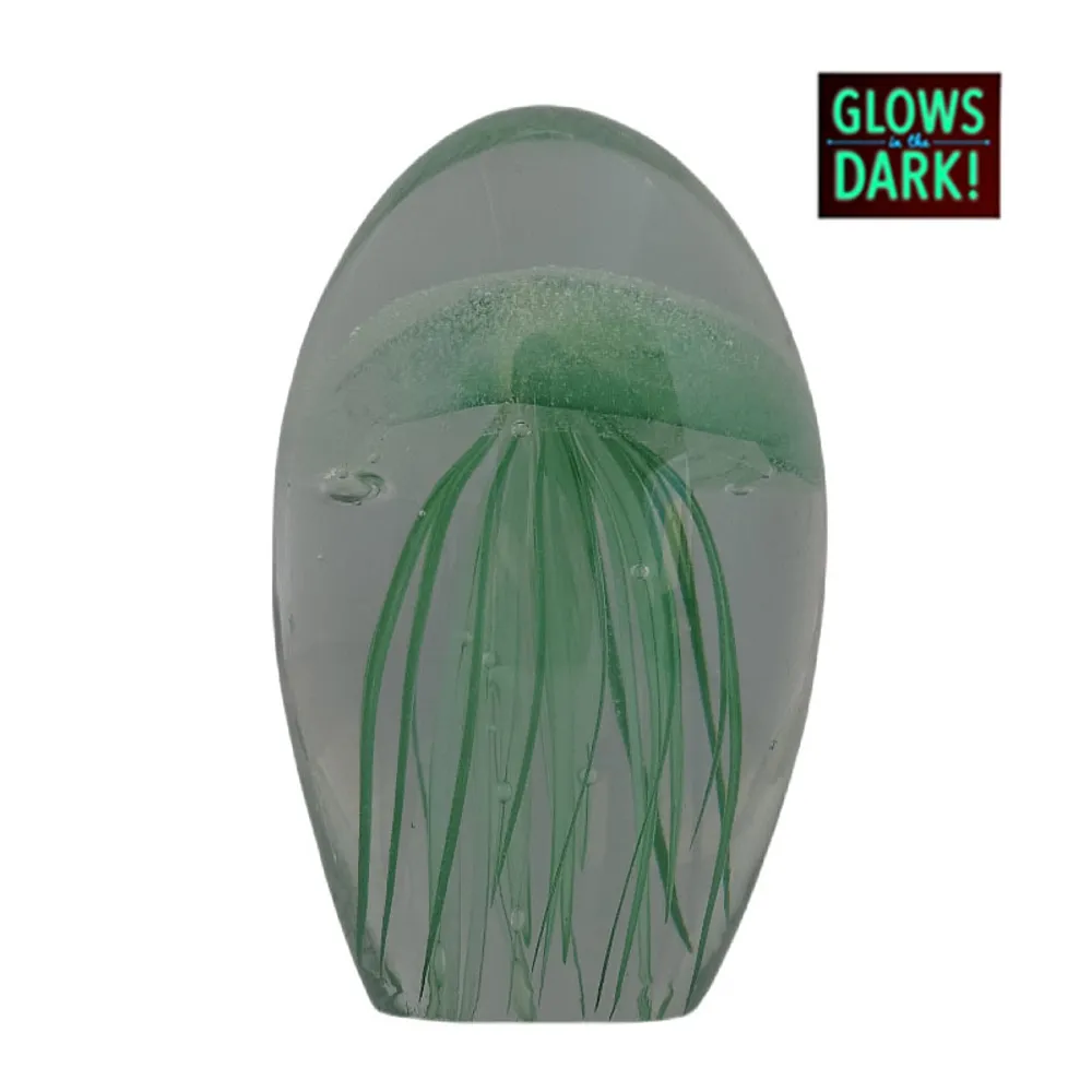 3-3/4" GREEN JELLYFISH GLOW IN DARK 400G