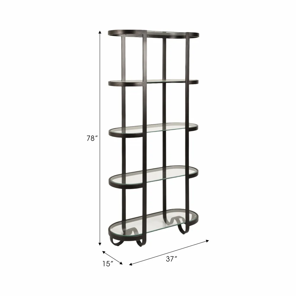 CASEYPORT BLACK SHELF 78 (IN)