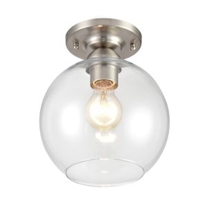 Astoria 7.75'' Wide 1-Light Semi Flush Mount - Brushed Nickel 3