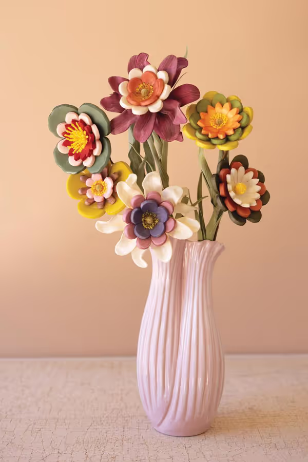 Set of 6 Multi-Colored Botanica