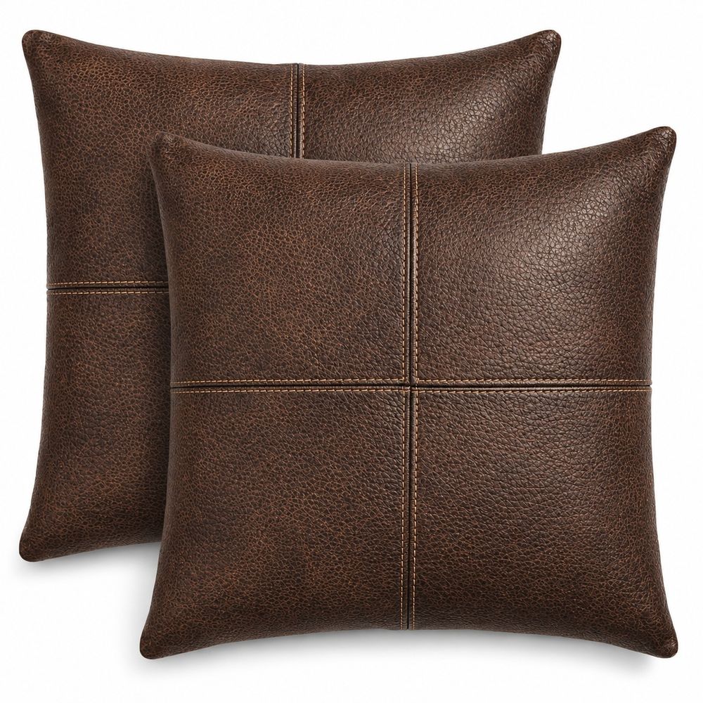 Leather Pillow 2 pack - 16"x16"