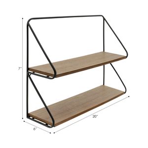 LUCASDALE BLACK WALL SHELF 17 (IN) 6