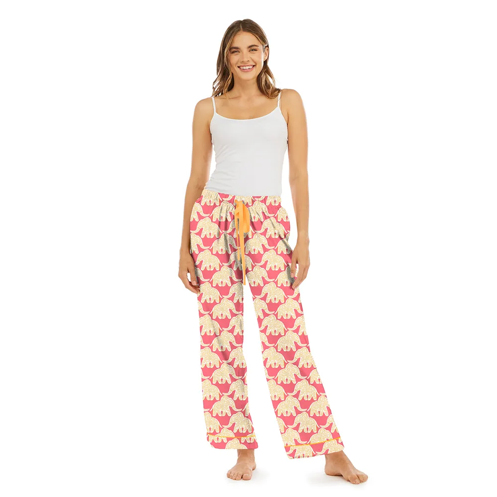 Elephants Pink Cotton Lounge Pant