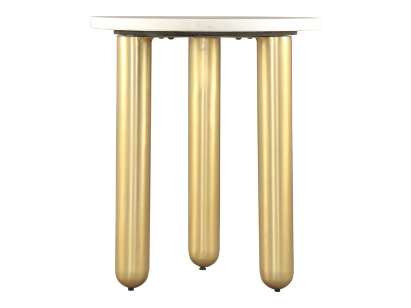 Aven Side Table White & Gold 4