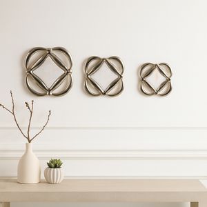 BONDSHAW SET OF 3 GOLD METAL WALL 16 (IN) 11