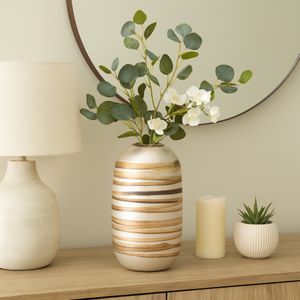 CARLTONLAND GOLD GLASS VASE 14 (IN) 13