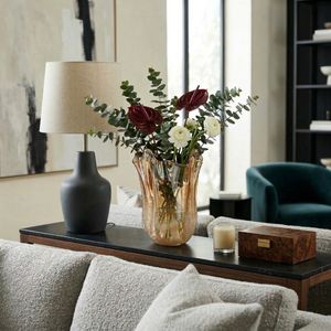 DAXTONROSE TAN GLASS VASE 10 (IN) 12
