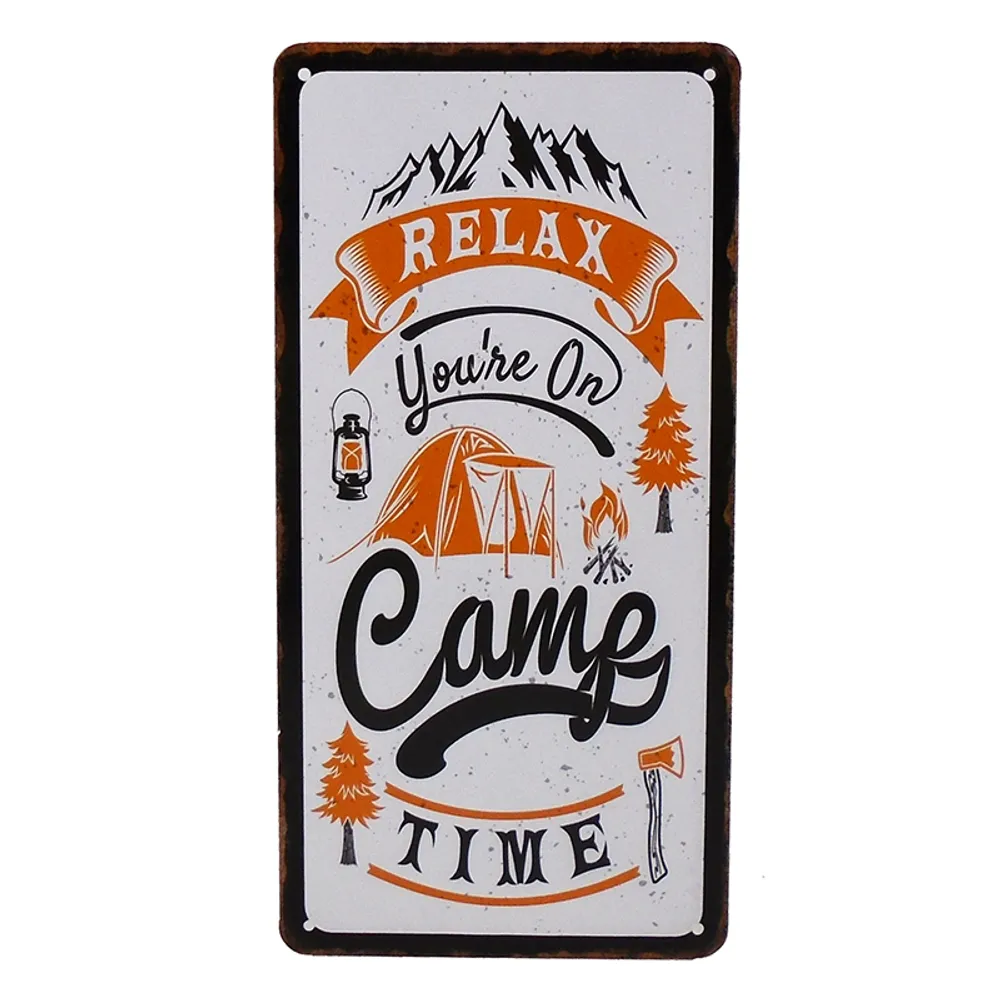 11-3/4" RELAX YOU'REON CAMP TIME SIGN