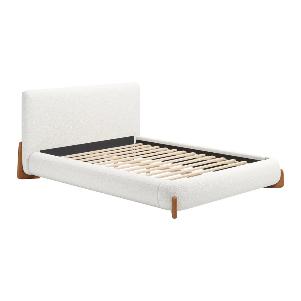Baris Queen Bed Ivory