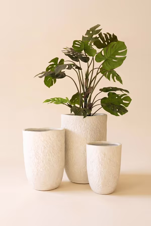 Set of 3 Stone Composite Planters