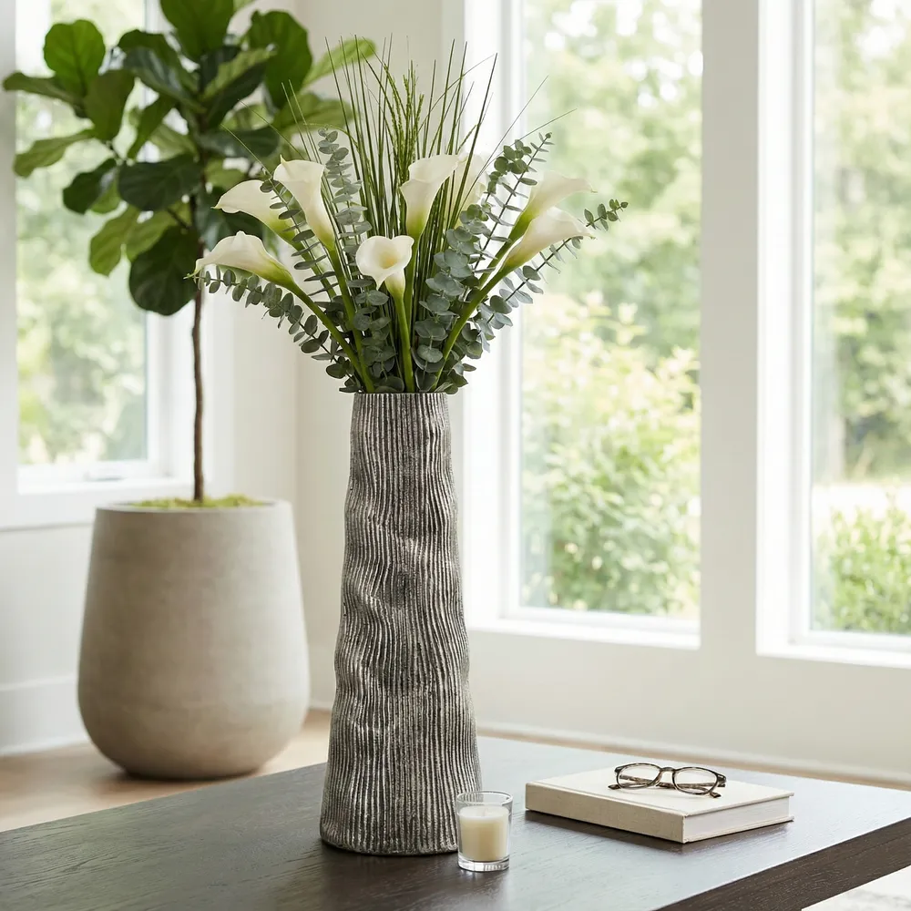 TATUMBURN GRAY VASE 20 (IN)