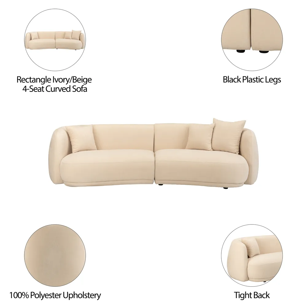 CHAPINGATE IVORY SOFA 117 (IN)
