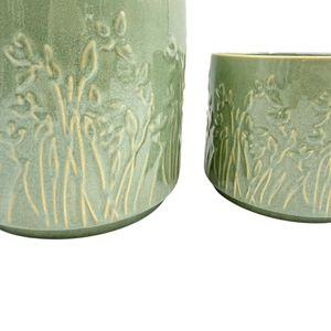 DANEBY SET OF 2 GREEN PLANTER 7 (IN) 3