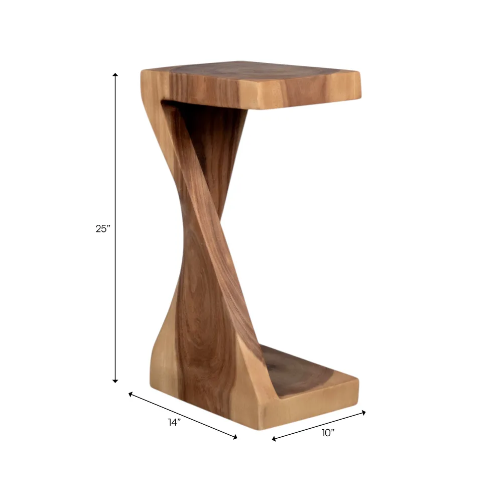 GREERCROSS BROWN TABLE 25 (IN)