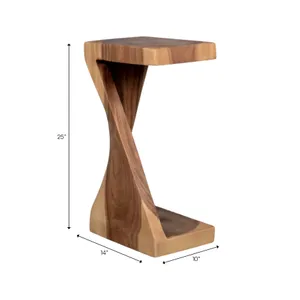 GREERCROSS BROWN TABLE 25 (IN) 10