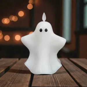 Ghost with Hands Moving Flame LED Candle 4.6x5.3in 2
