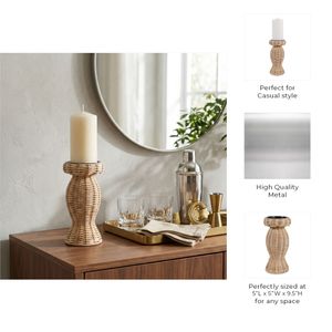 FINTONVIEW BROWN CANDLE HOLDER 10 (IN) 9