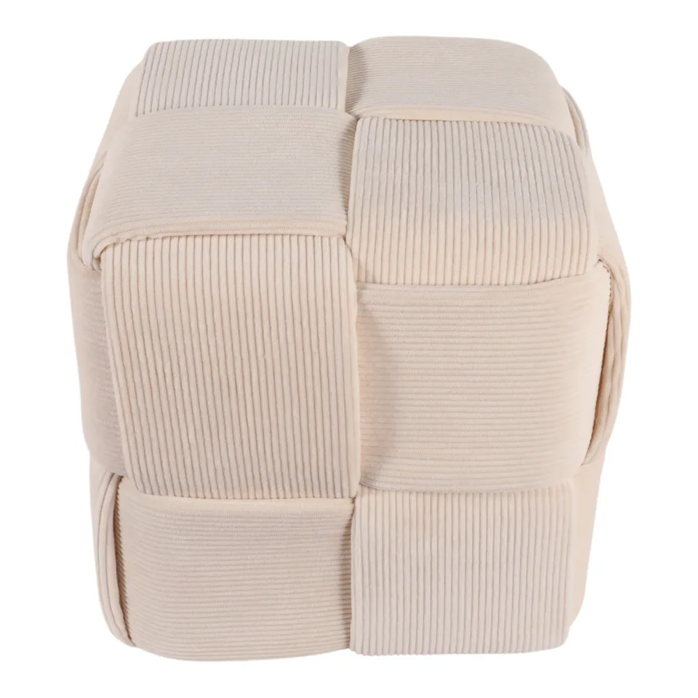 COREYBEACH IVORY OTTOMAN 15 (IN)