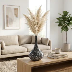 DOUGALROSE GRAY GLASS VASE 15 (IN) 2