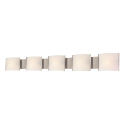Pannelli 52″ Wide 5-Light Vanity Light - Stainless Steel