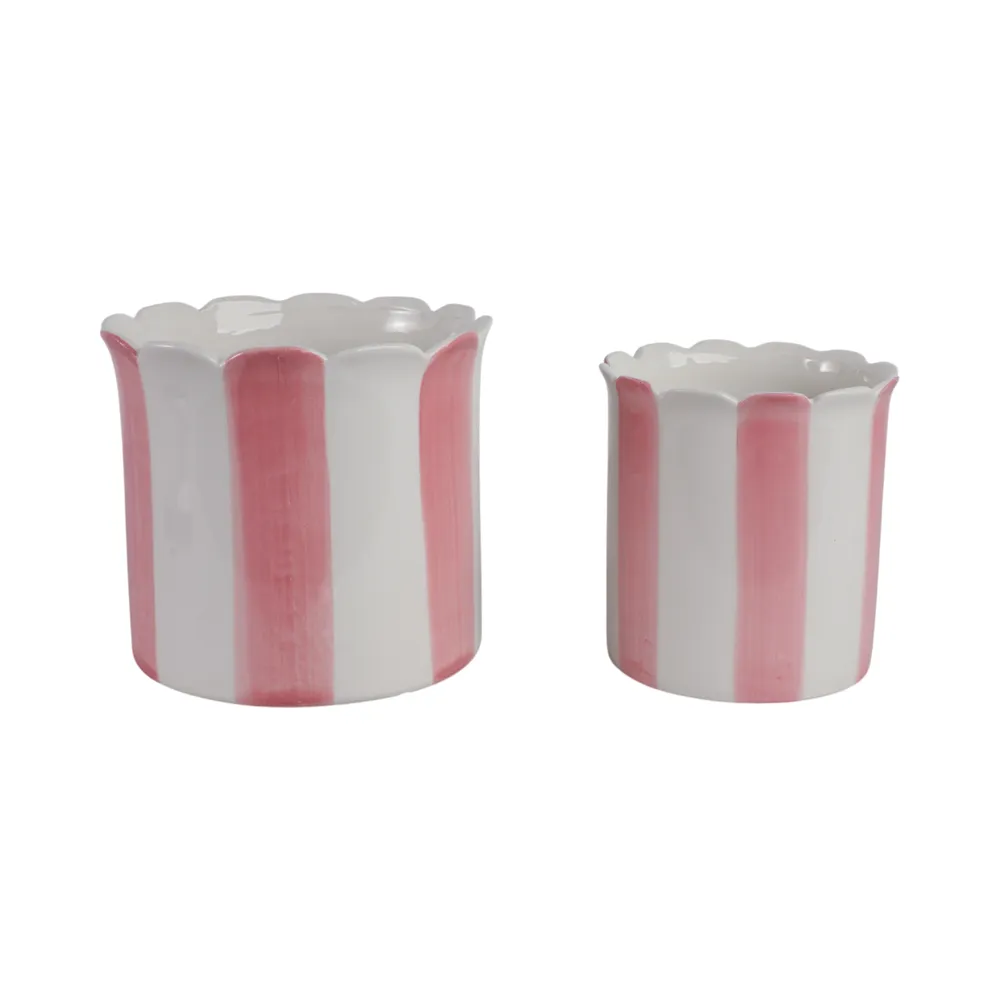 RAFESHAW SET OF 2 PINK PLANTER 7 (IN)