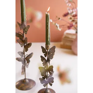 Set of 2 Butterflies Taper Candle Holders 2
