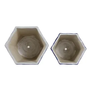ENOCHFIELD SET OF 2 BLUE PLANTER 10 (IN) 8