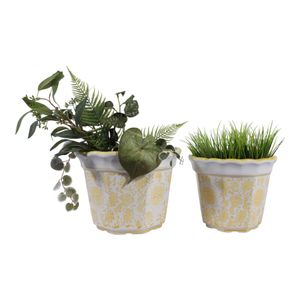 ENOCHFIELD SET OF 2 YELLOW PLANTER 10 (IN) 3