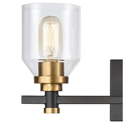 Cambria 20″ Wide 3-Light Vanity Light - Matte Black