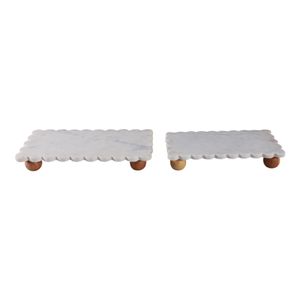 SAMSONVIEW SET OF 2 WHITE TRAY 3 (IN) 6
