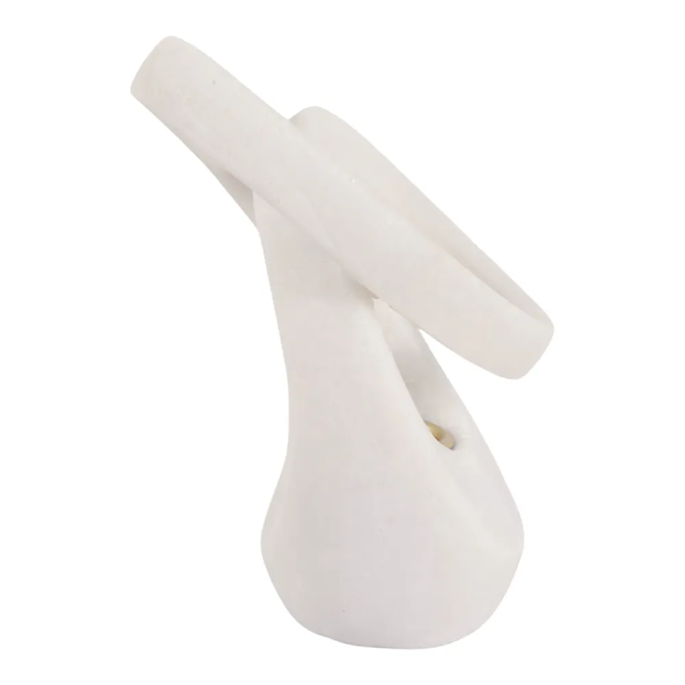 FIONAROSE WHITE CANDLE HOLDER 6 (IN)
