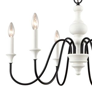 Val de Loire 28'' Wide 6-Light Chandelier - White 4