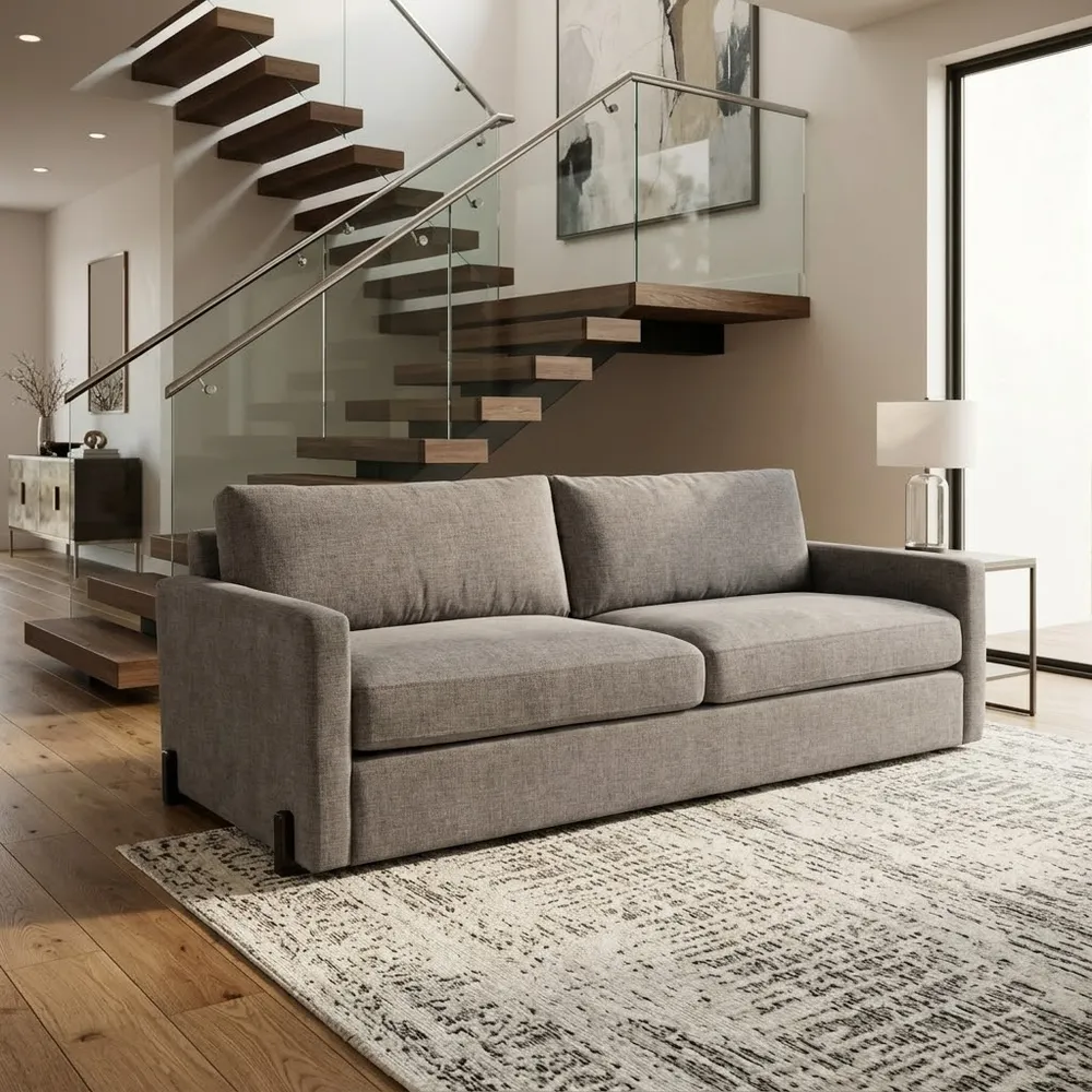 ERINWAY BROWN SOFA 95 (IN)