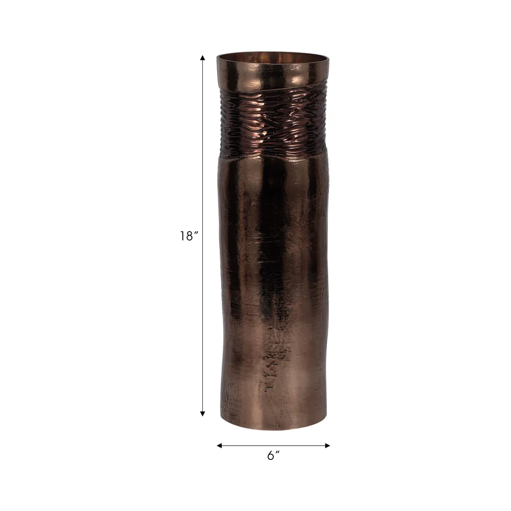 HAMDENWAY BRONZE GLASS VASE 18 (IN)