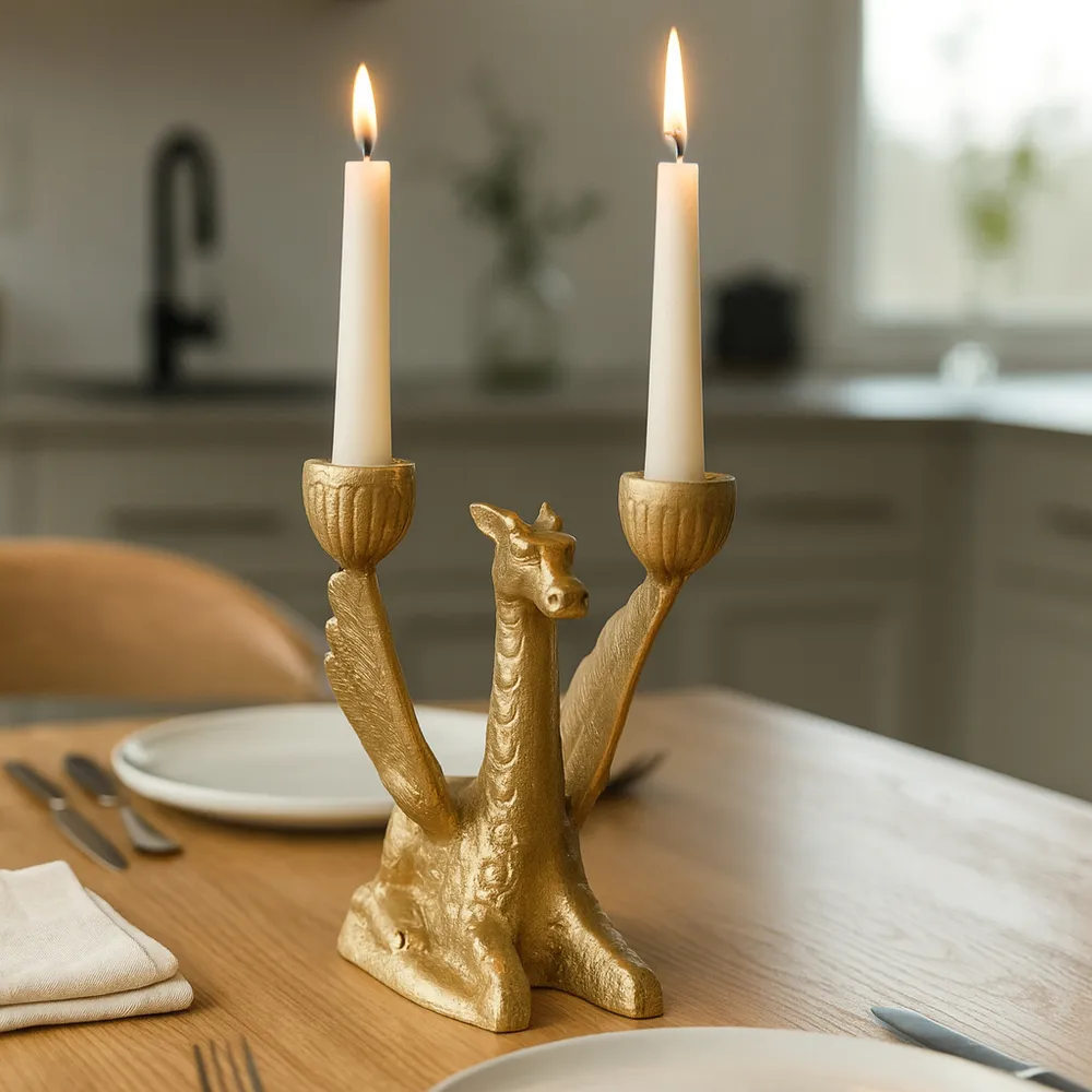 JORDANCREST GOLD CANDLE HOLDER 6 (IN)