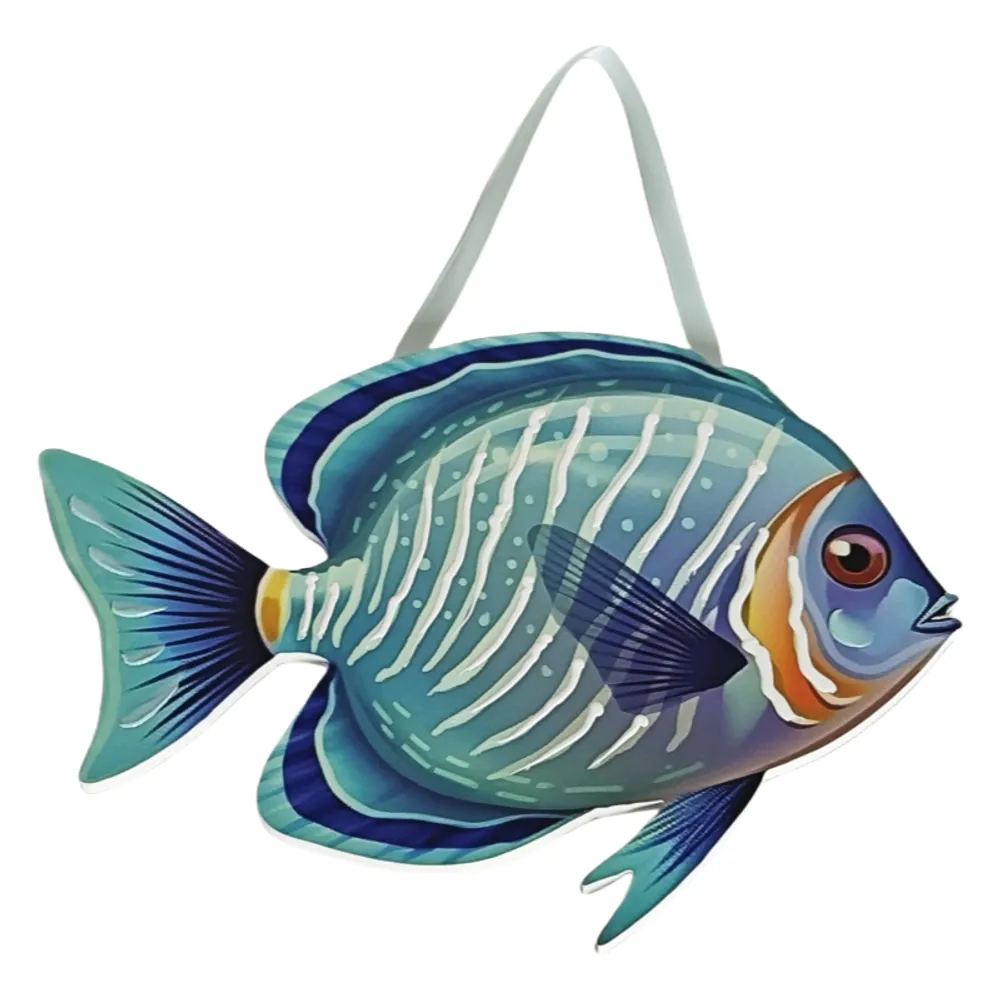 11-1/2" BLUE FISH WALL DECOR