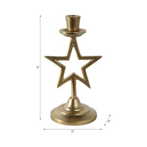 BRICEHAVEN GOLD CANDLE HOLDER 9 (IN) 10