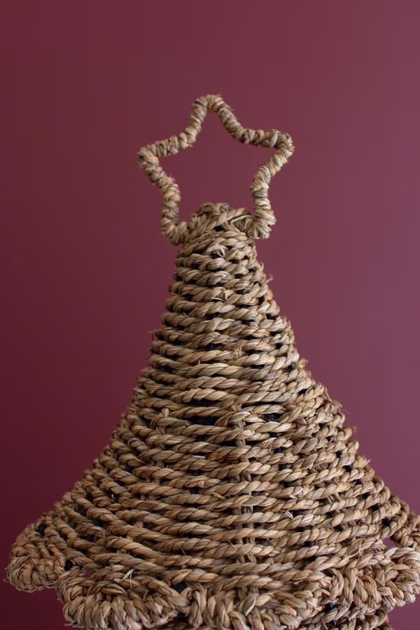 Set of 2 Woven Vine Christmas Trees