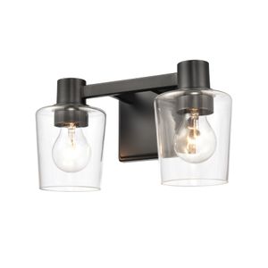 Celia 12'' Wide 2-Light Vanity Light - Matte Black 2