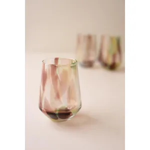Tapered Multi-Color Glass Tumbler 3